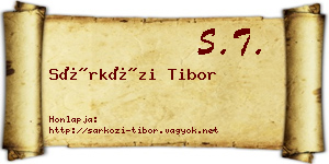 Sárközi Tibor névjegykártya